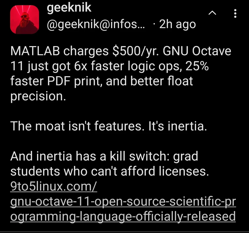 gnu octave 11 for scientific computing