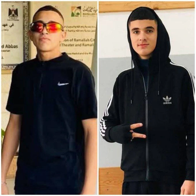Muhammad Abdullah Taym and Muhammad Rashad Fadl Qasim, 2 sixteen years old children murdered by IDF today