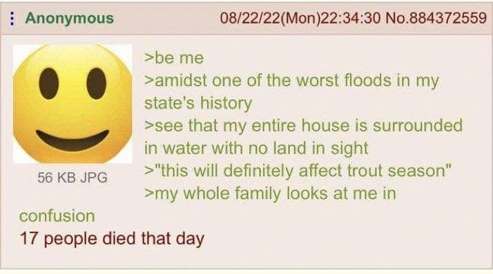 Anon survives a flood