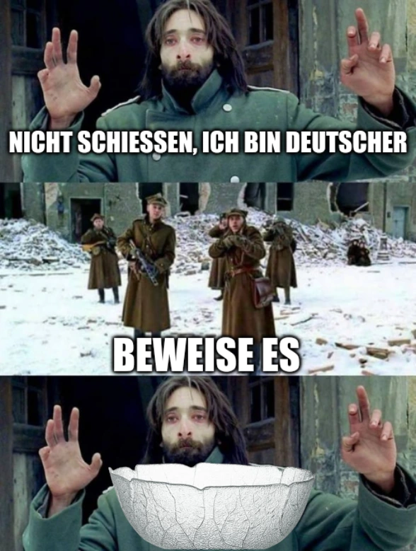>nicht schie&szlig;en, ich bin deutscher >beweise es >Aspenglassch&uuml;ssel