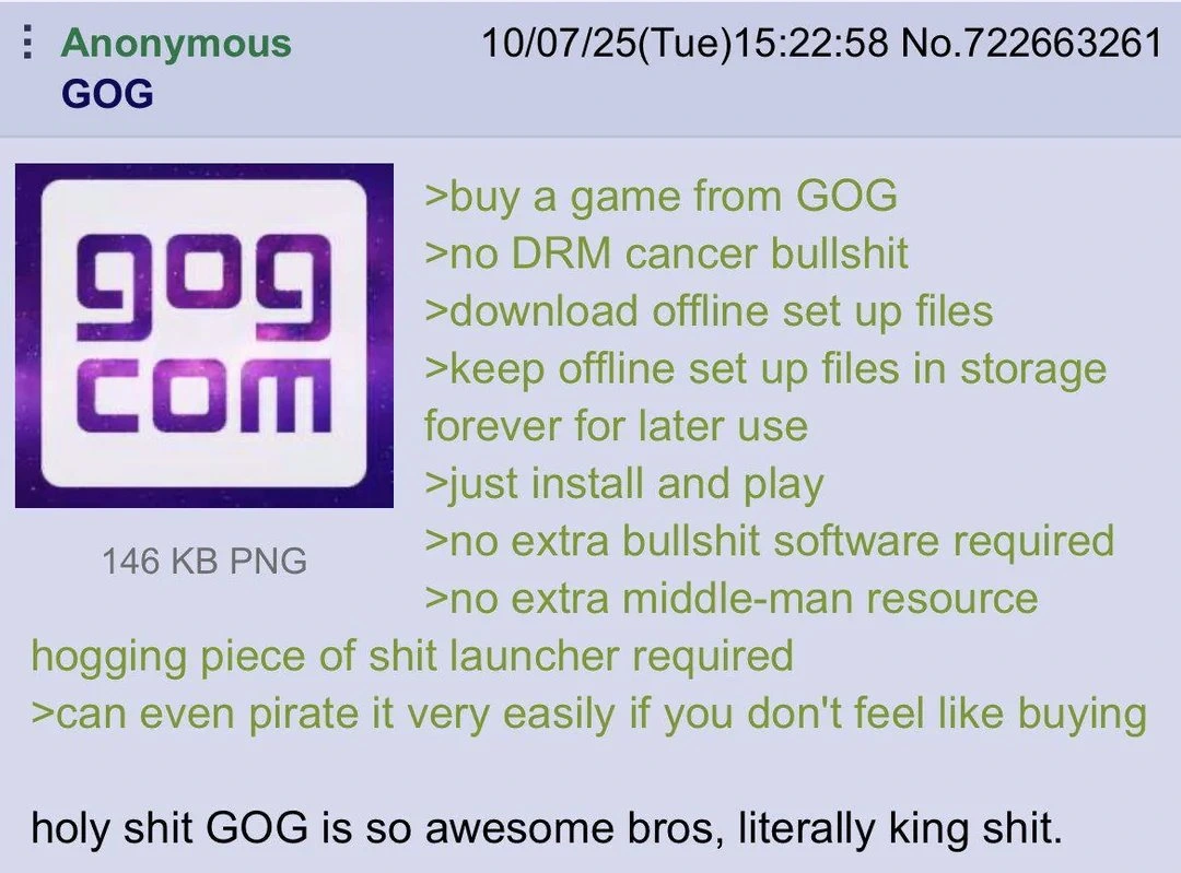 Anon loves GOG