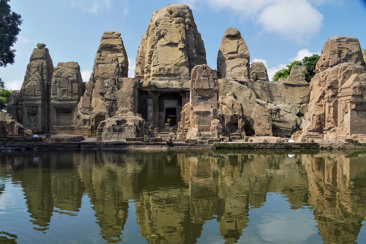 Masrur temple, cut into rock, India